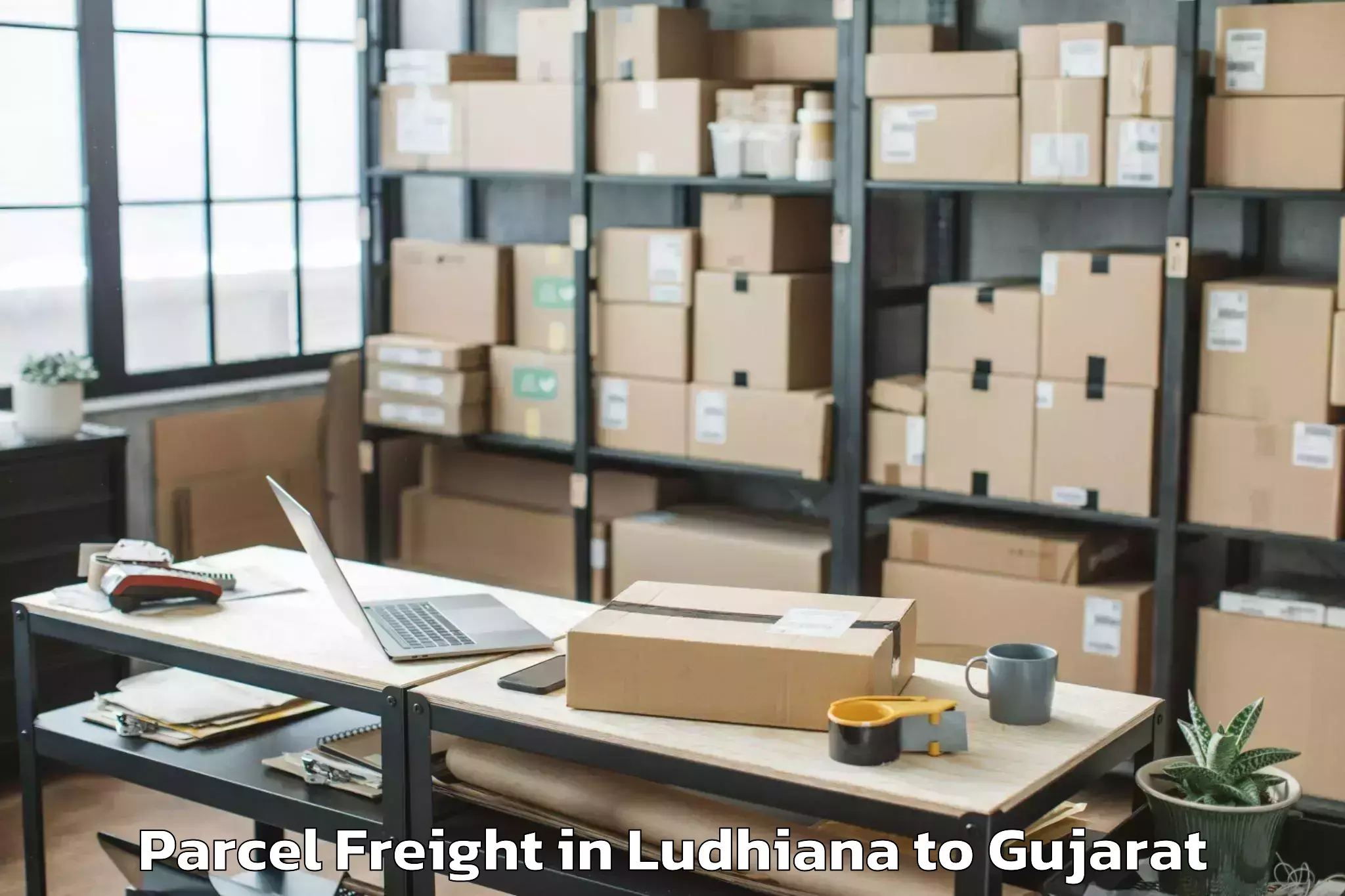 Trusted Ludhiana to Keshod Airport Ixk Parcel Freight